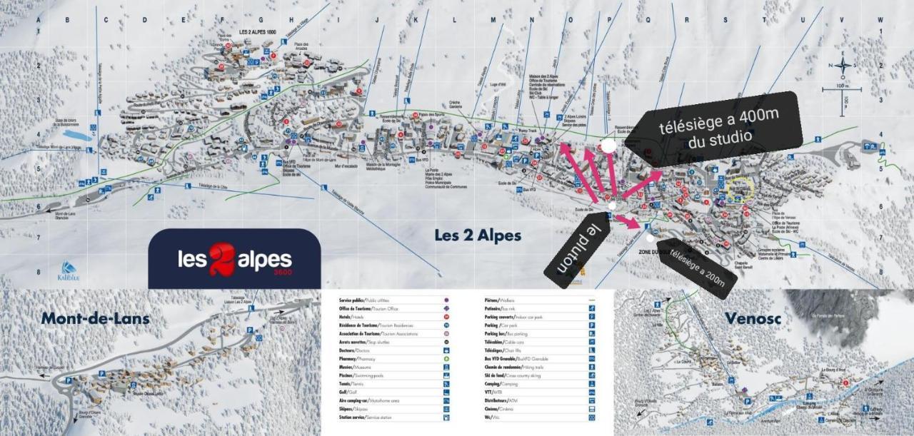 Pluton B63 Lejlighed Les Deux Alpes Eksteriør billede